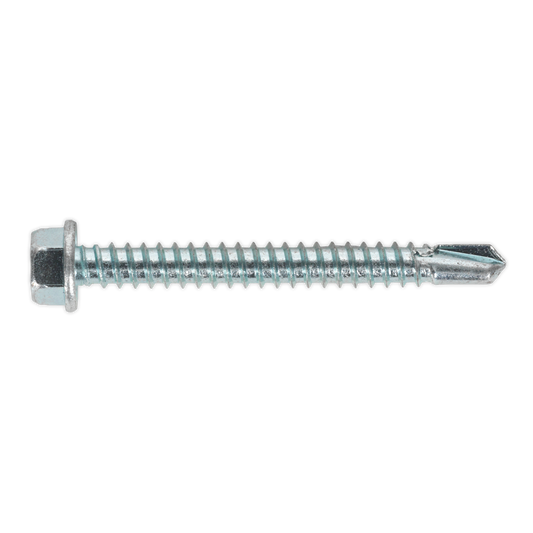 Sealey Self Drilling Screw 5.5 x 50mm Hex Head Zinc DIN 7504K Pack of 100