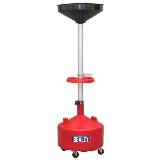 Sealey 36L Mobile Oil Drainer With Handgrips For Manual Discharge 36 Litre AK36D