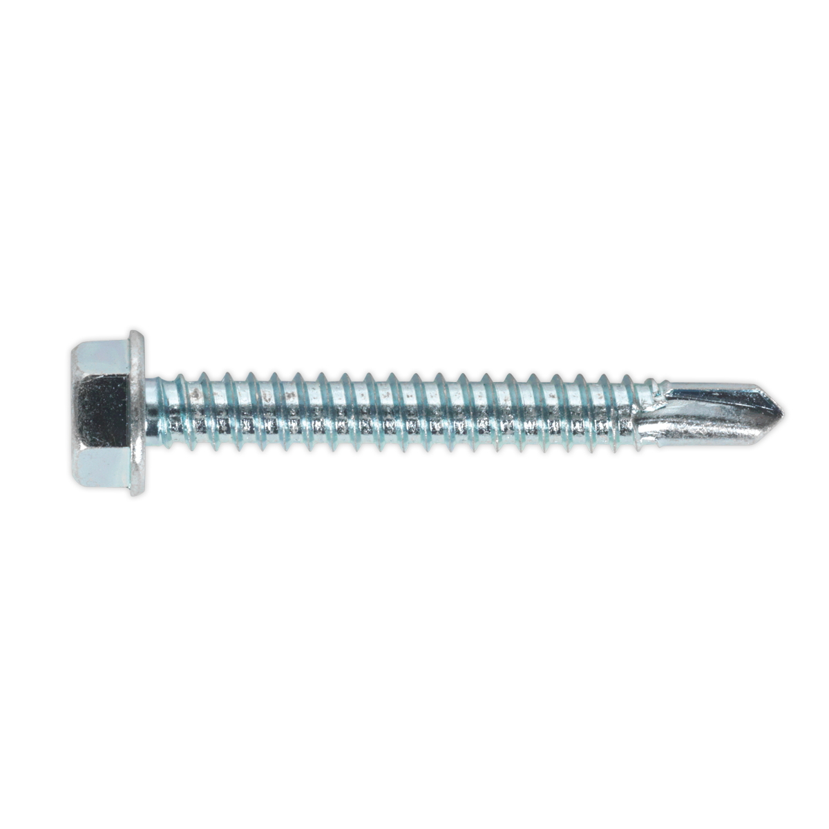 Sealey Self Drilling Screw 6.3 x 50mm Hex Head Zinc DIN 7504K Pack of 100