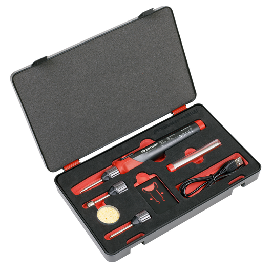Sealey 30W Li-Ion Rechargeable Soldering Iron Kit Cordless & Lightweight SDL11