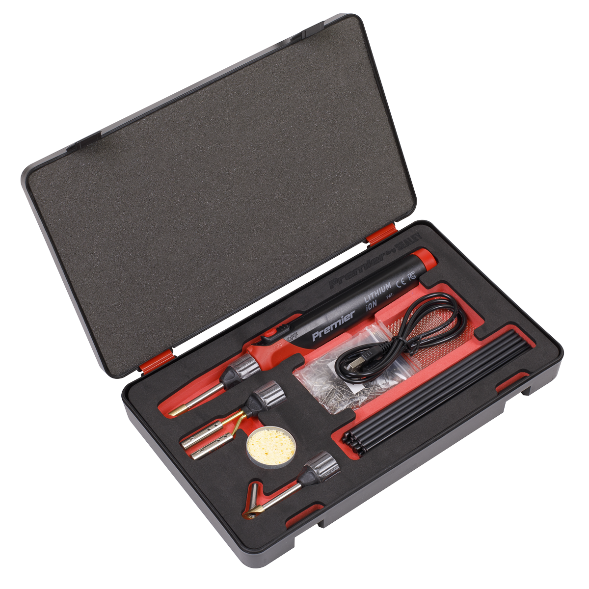 Sealey 30W Li-Ion Rechargeable Plastic Welding Iron Repair Kit Cordless  SDL14