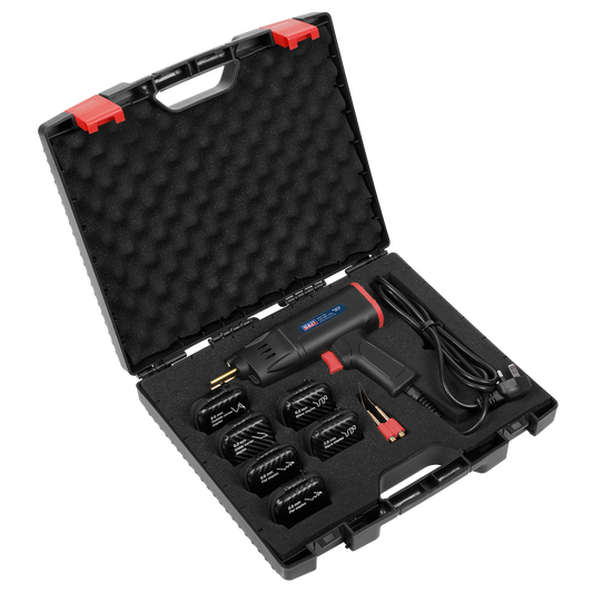 Sealey Plastic Welding Repair Kit 75W 300 Staples 0.6mm 0.8mm Flat Wave SDL15
