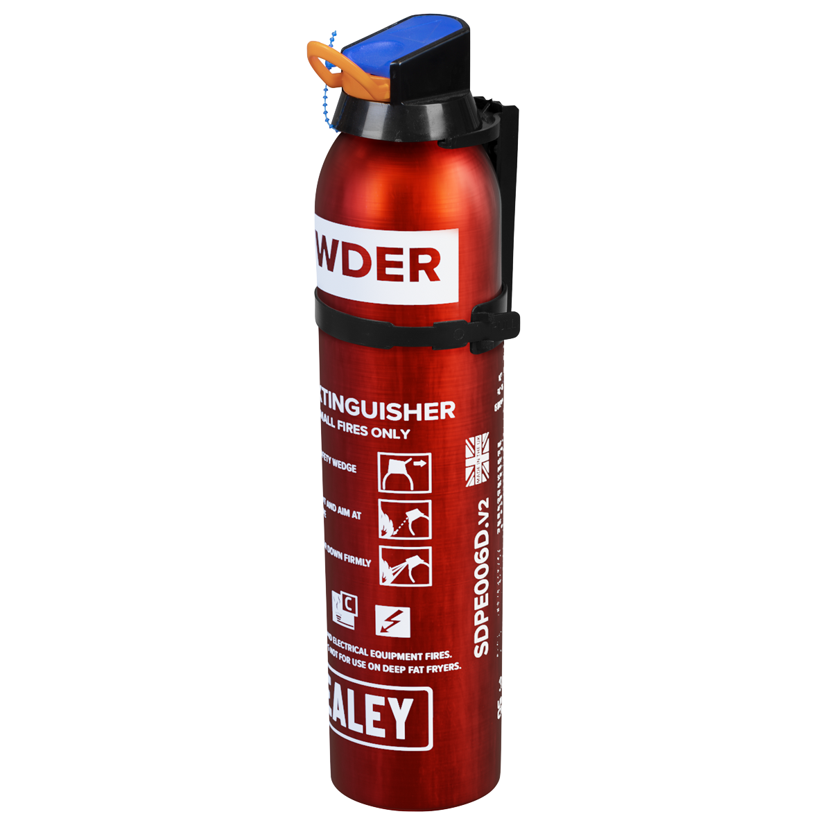 Sealey 0.6kg Dry Powder Fire Extinguisher Lightweight - Disposable SDPE006D