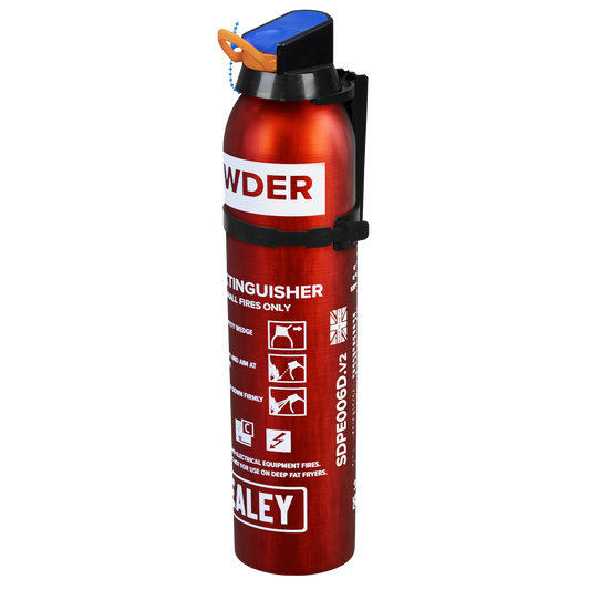 Sealey 0.6kg Dry Powder Fire Extinguisher Lightweight - Disposable SDPE006D