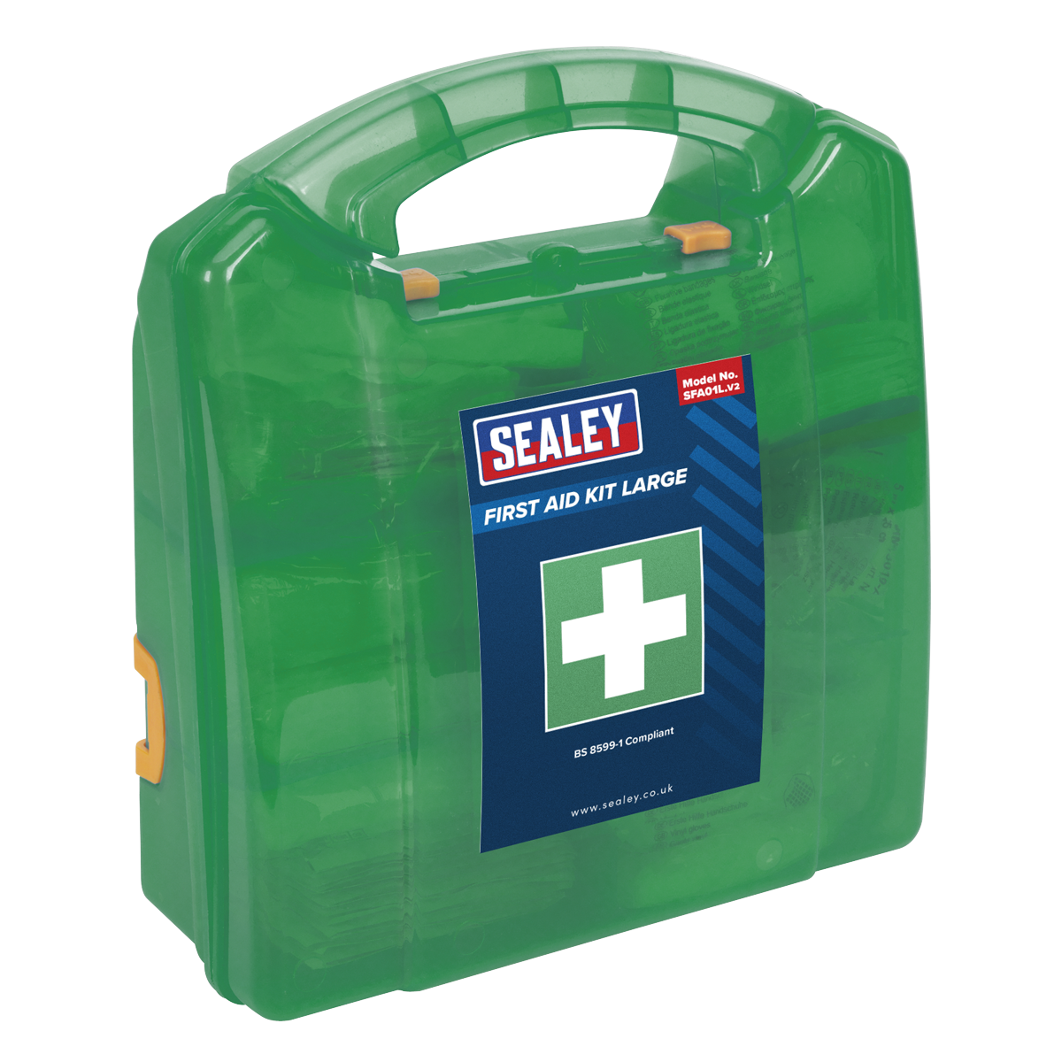 Sealey First Aid Kit L Large Plaster Bandage Dressing Wipe Glove Blanket SFA01L