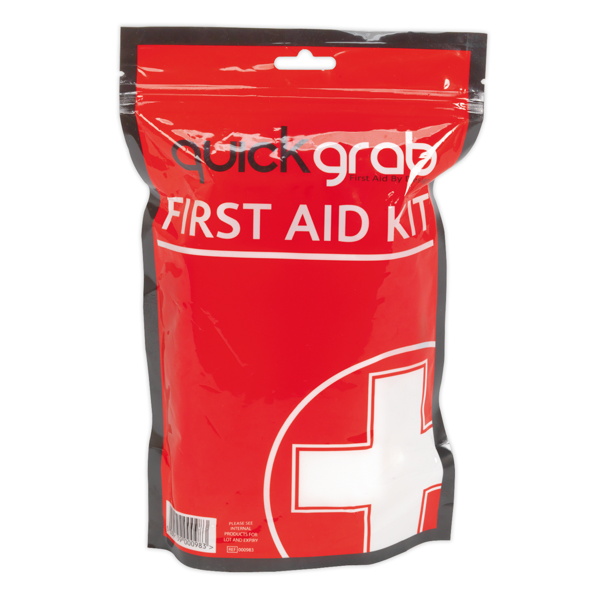 Sealey First Aid Grab Bag Plaster Bandage Dressing Wipe Glove Tape SFA03