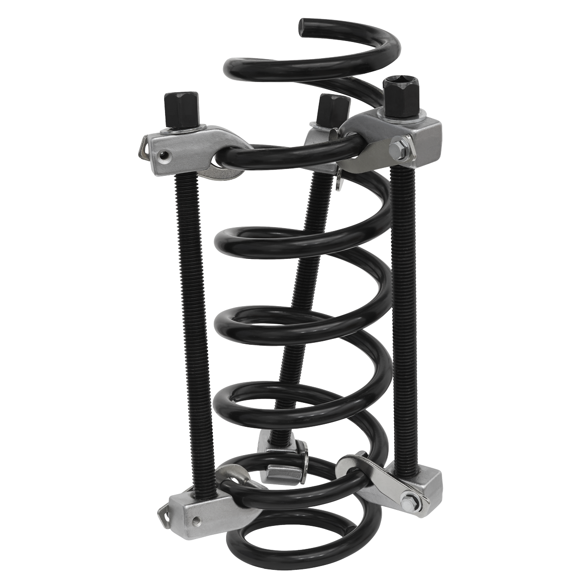 Sealey Coil Spring Compressor Set 3 Pieces Cast Jaws With Safety Hooks AK384