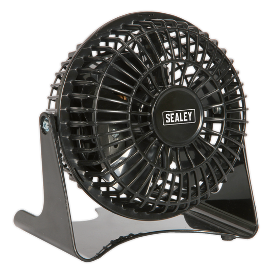 Sealey 240V 4" Mini Desk Fan Ergonomically Designed With 3-Pin Plug SFF04