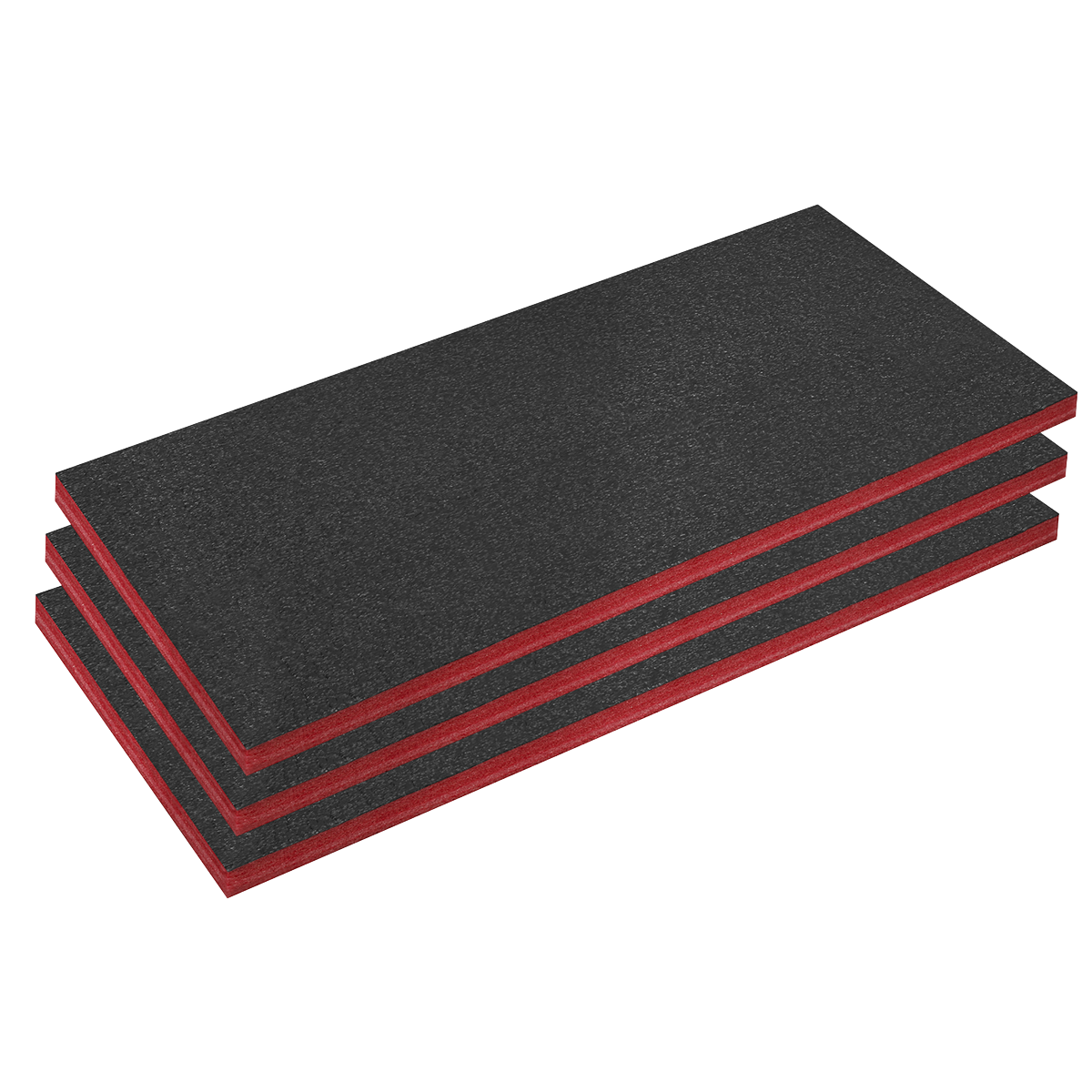 Sealey Easy Peel Shadow Foam Polyethylene Red/Black 50mm Pack Of 3 SFPK50R