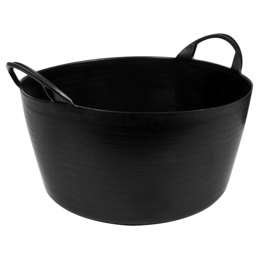 Sealey 30L Heavy Duty Flexi Tub Bucket 30 Litre Black Plastic Handle SFT30