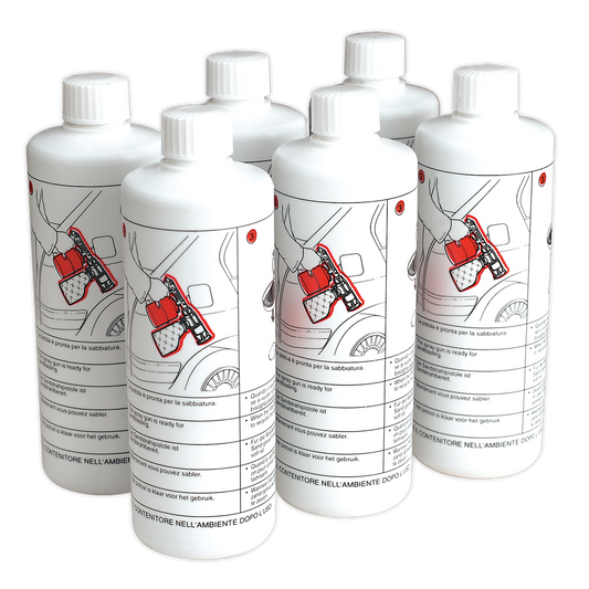 Sealey Sand For SG10 Recirculating Shot Blasters - Pack of 6 Bottles SG10/SAND6