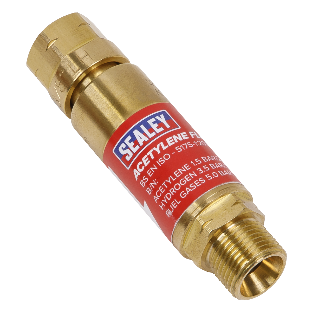 Sealey Flash Back Arrestor Acetylene With Thermal Cut Off Colour Coded SGA4/FBA