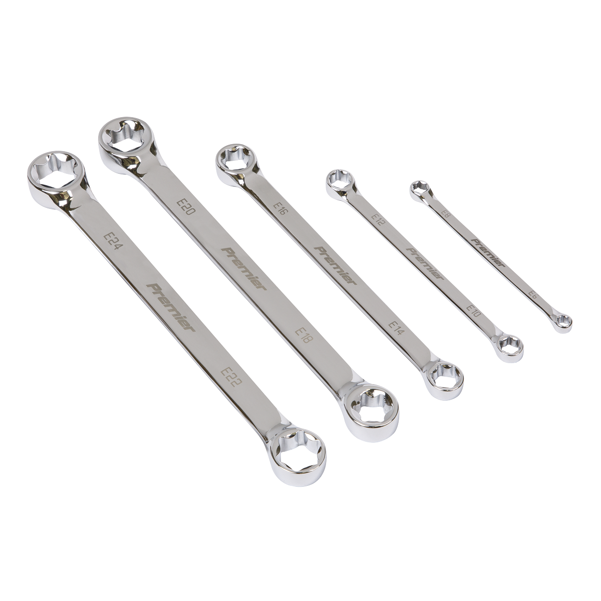 Sealey TRX-Star Double End Spanner Set 5 Pcs 10 Sizes Hardened Tempered AK5481