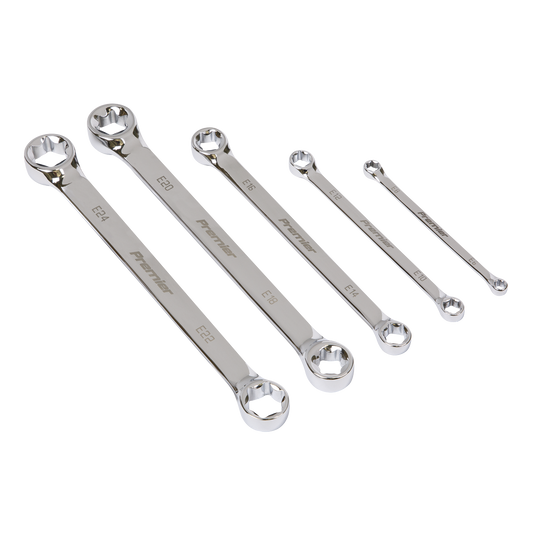 Sealey TRX-Star Double End Spanner Set 5 Pcs 10 Sizes Hardened Tempered AK5481