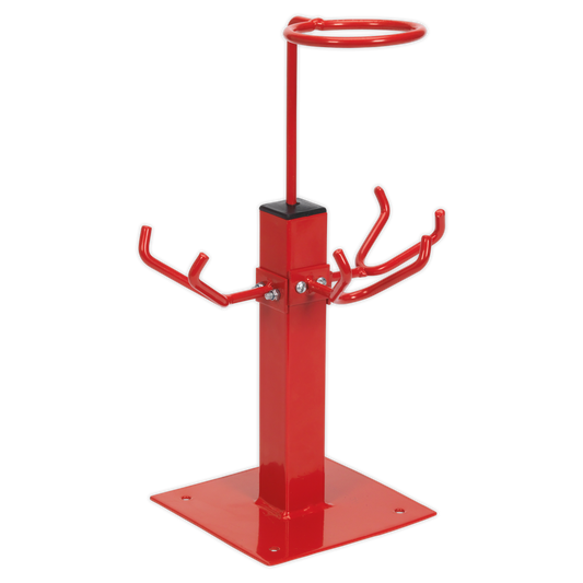 Sealey Spray Gun & Filter Holder With Heavy Duty Stand Steel Hooks 3 Gun SH03