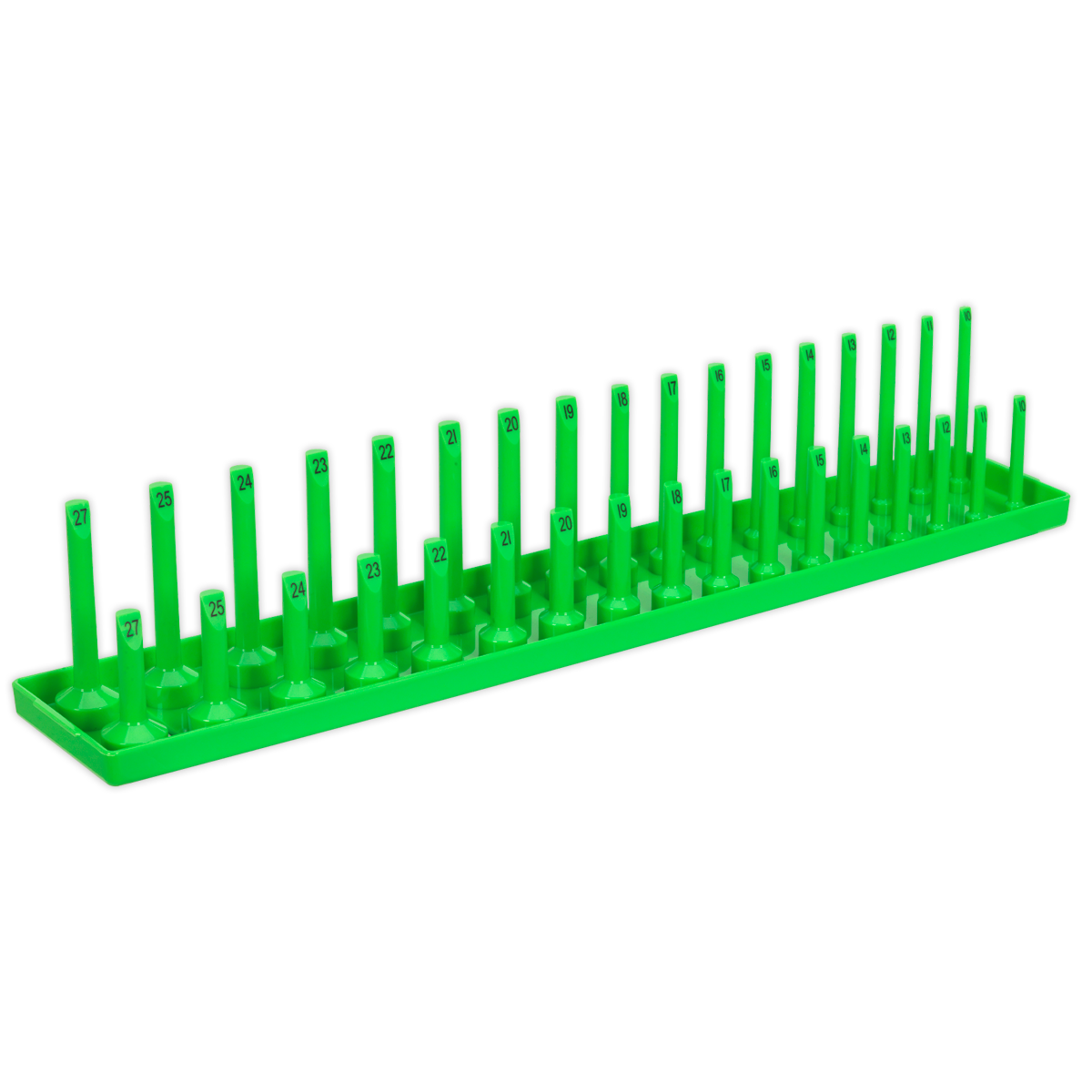Sealey Socket Holder 1/2" Square Drive 10-27mm Hi-Vis Green 515mm SH1217HV