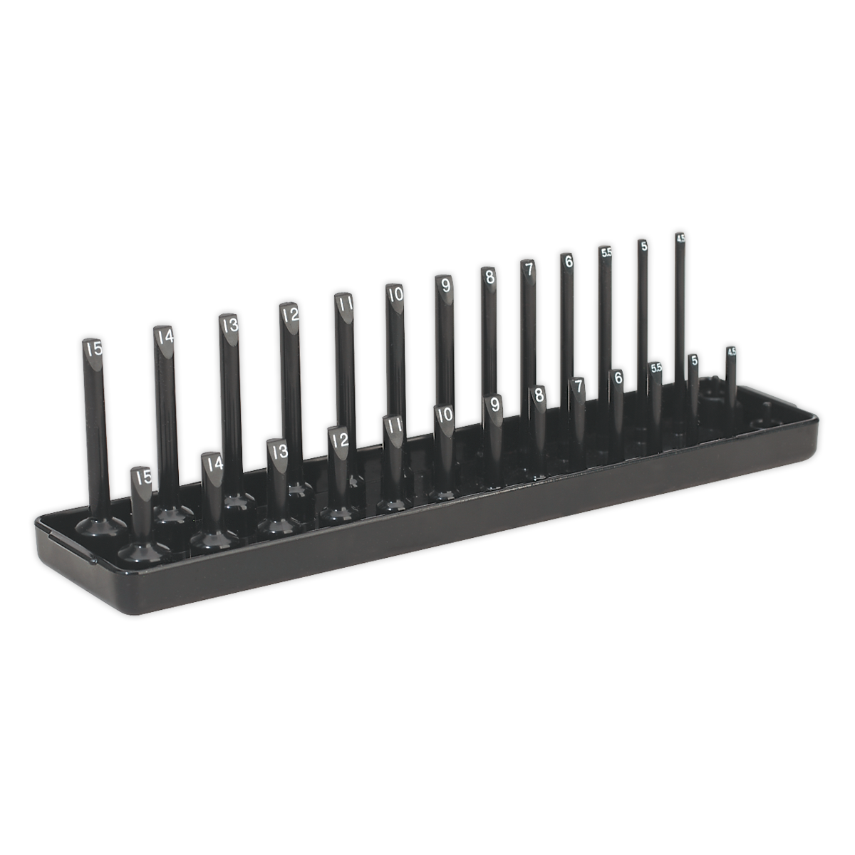 Sealey Premier Socket Holder 28 Capacity 1/4" Square Drive 4mm-15mm SH1414