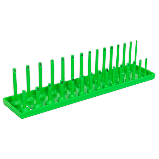 Sealey Socket Holder 3/8" Square Drive 6-21mm Hi-Vis Green 332mm SH3815HV