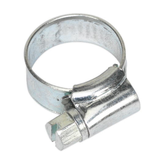 Sealey Ø8-14mm Zinc Plated Hose Clip - Pack Of 30 DIN 3017 - Silver SHC000
