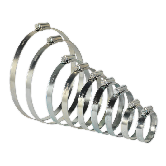 Sealey Hose Clips 26 Pieces Assorted Zinc Plated 44mm - 150mm 1.73" - 5.9" SHCS2