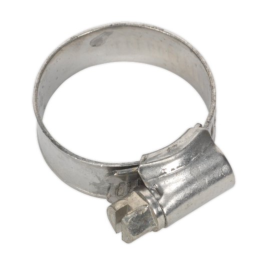 Sealey Hose Clips 10 Pieces Stainless Steel 16mm - 27mm 0.63" - 1.06" SHCSS0