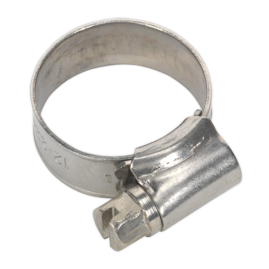 Sealey Hose Clips 10 Pieces Stainless Steel 12mm - 22mm 0.47"-0.87" SHCSS00