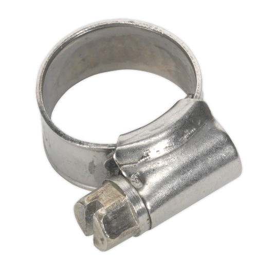 Sealey Hose Clips 10 Pieces Stainless Steel 10mm - 16mm 0.39" - 0.63" SHCSS000