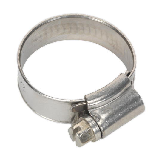 Sealey Hose Clip Stainless Steel Size 22-32mm DIN 3017 Pack of 10 SHCSS0X