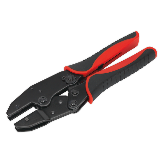 Sealey Ratchet Crimping Tool without Jaws With Large Soft Grip Handles AK3858