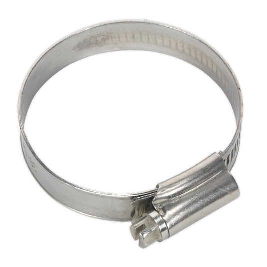 Sealey Hose Clips 10 Pieces Stainless Steel 38mm - 57mm 1.5" - 2.24" SHCSSM