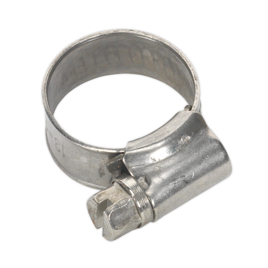 Sealey Hose Clips 10 Pieces Stainless Steel 13mm - 19mm 0.51" - 0.75" SHCSSM00