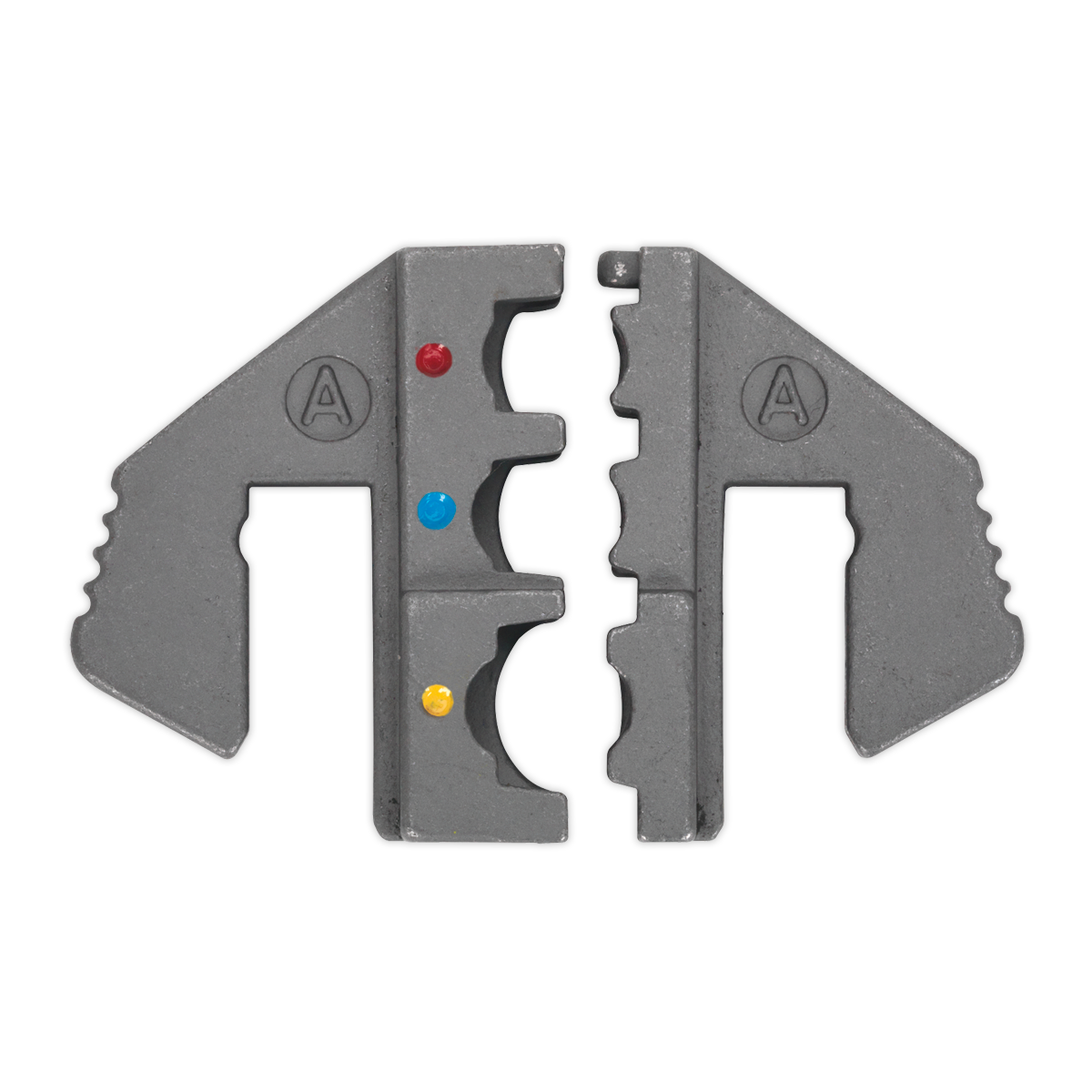 Sealey Insulated Terminal Crimping Jaws Hardened & Tempered Silver AK3858/A
