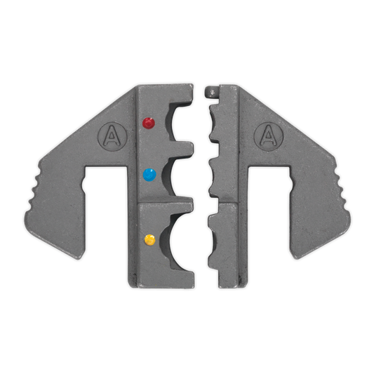 Sealey Insulated Terminal Crimping Jaws Hardened & Tempered Silver AK3858/A