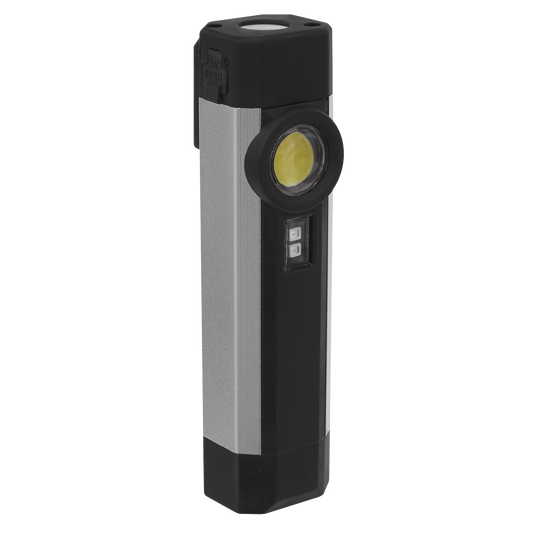 Sealey Rechargeable Aluminium Pocket Light 3W COB 1 SMD UV 3.7V 2200mAh LED220UV