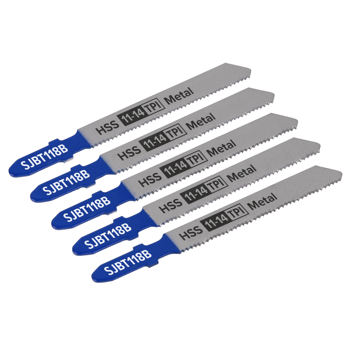 Sealey 92mm 11-14 TPI Metal Jigsaw Blade For Power Tools Pack of 5 Pcs SJBT118B