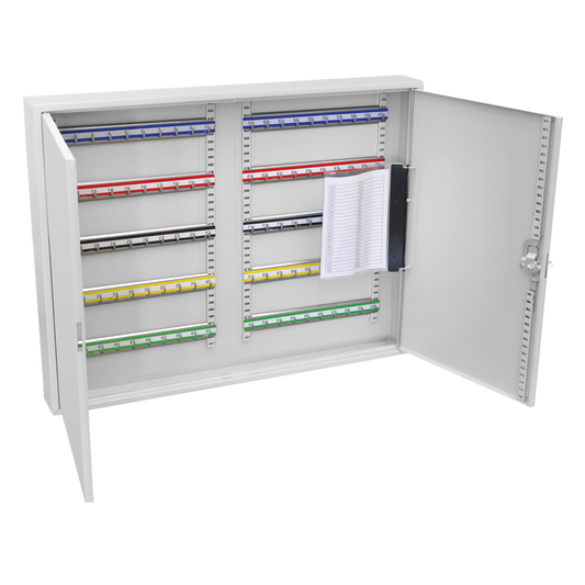 Sealey Key Cabinet Box With Colour-Coded Hook Bars For 100 Keys Wide SKC100W