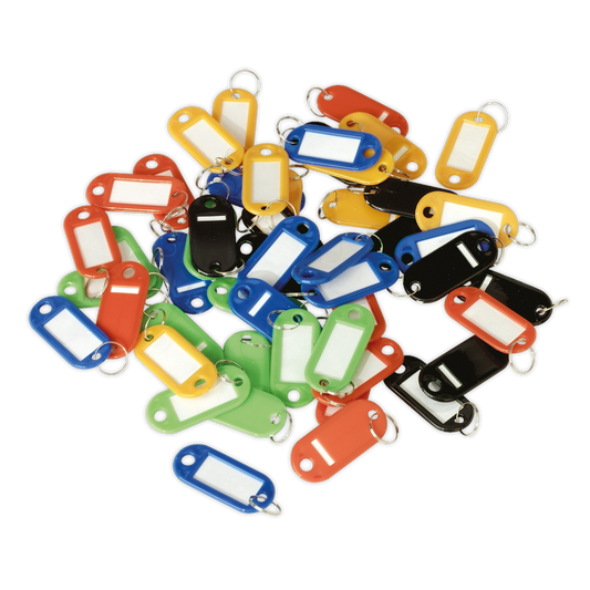 Sealey Key Tag Assortment Various Colours For Easy Referencing 50pc SKTAG50