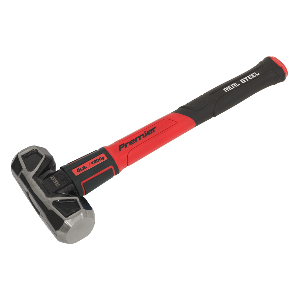 Sealey 4lb Short Handle Graphite Sledge Hammer Textured Rubber Grip SLHG04