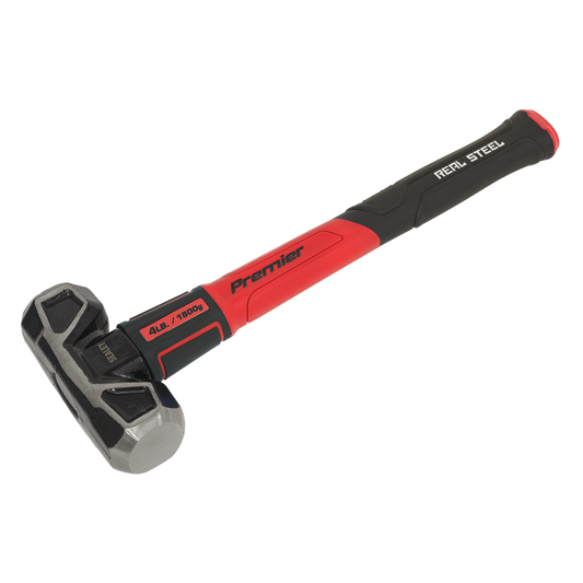 Sealey 4lb Short Handle Graphite Sledge Hammer Textured Rubber Grip SLHG04