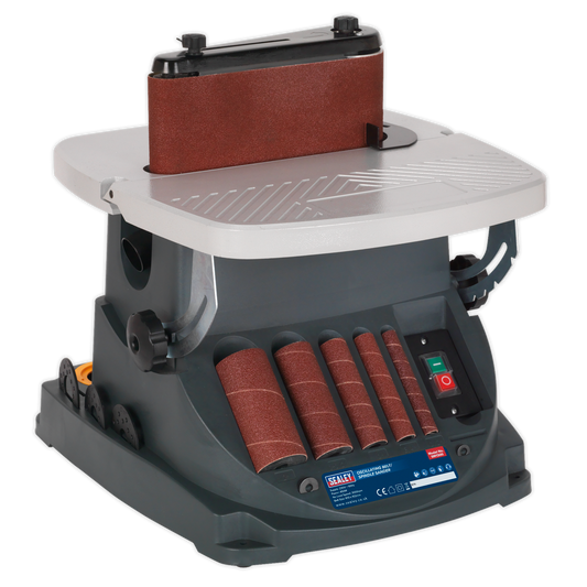 Sealey Oscillating Belt & Spindle/Bobbin Sander With Tilting Front Table SM1300