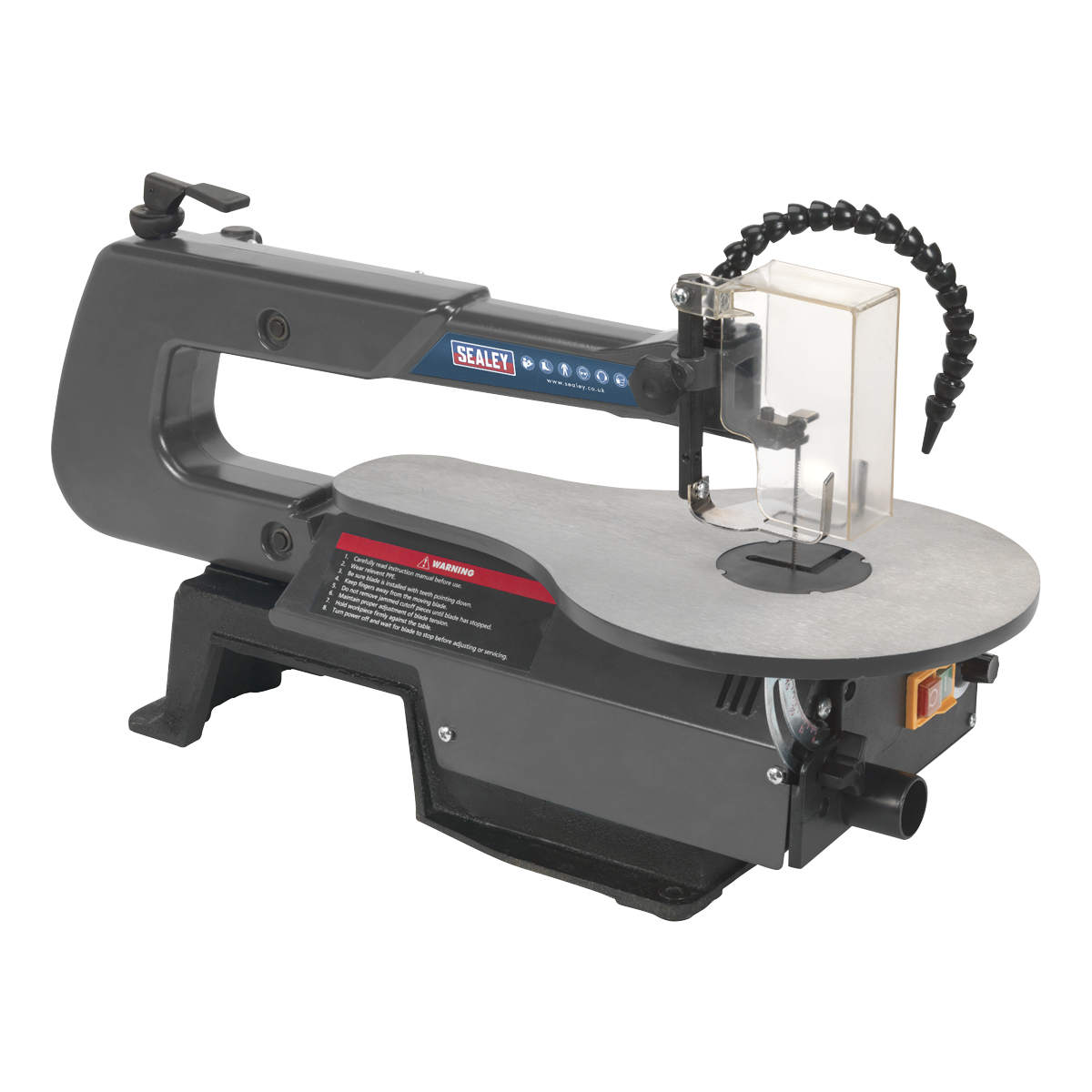 Sealey Variable Speed Scroll Saw 406mm Throat For Precise Cutting 230V SM1302