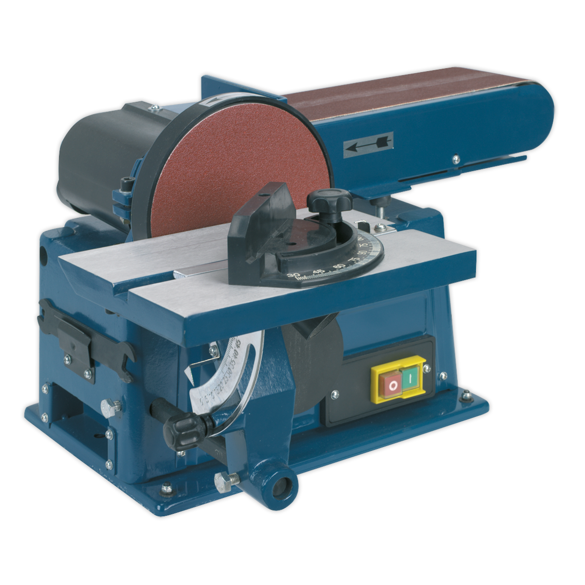 Sealey Belt/Disc Sander Bench Mounting 915 x 100mm/Ø150mm - Blue/Silver SM14