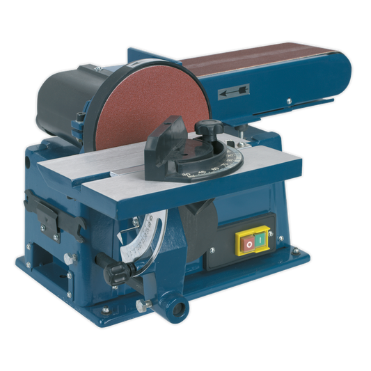 Sealey Belt/Disc Sander Bench Mounting 915 x 100mm/Ø150mm - Blue/Silver SM14