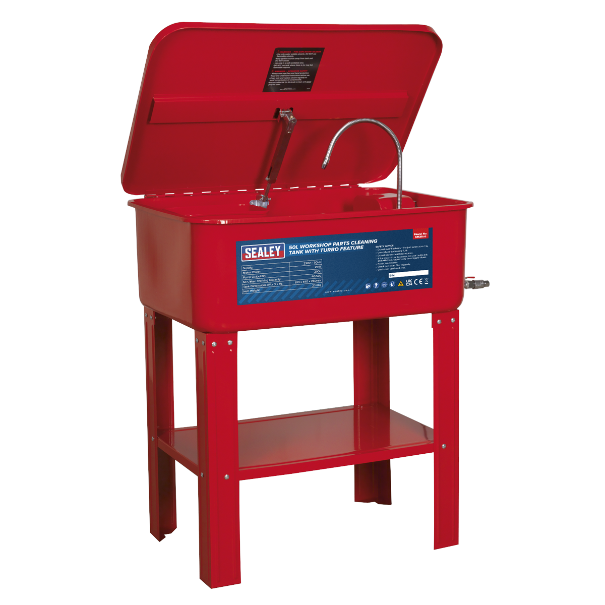 Sealey Parts Cleaning Tank With Turbo Feature Triple Baked Enamel Finish SM20