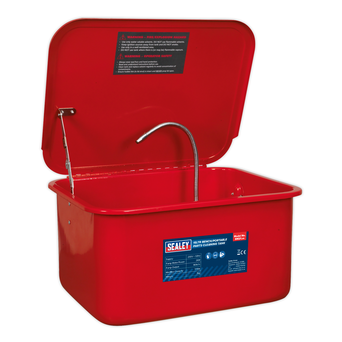 Sealey Parts Cleaning Tank Bench/Portable Removable Shelf Included SM21