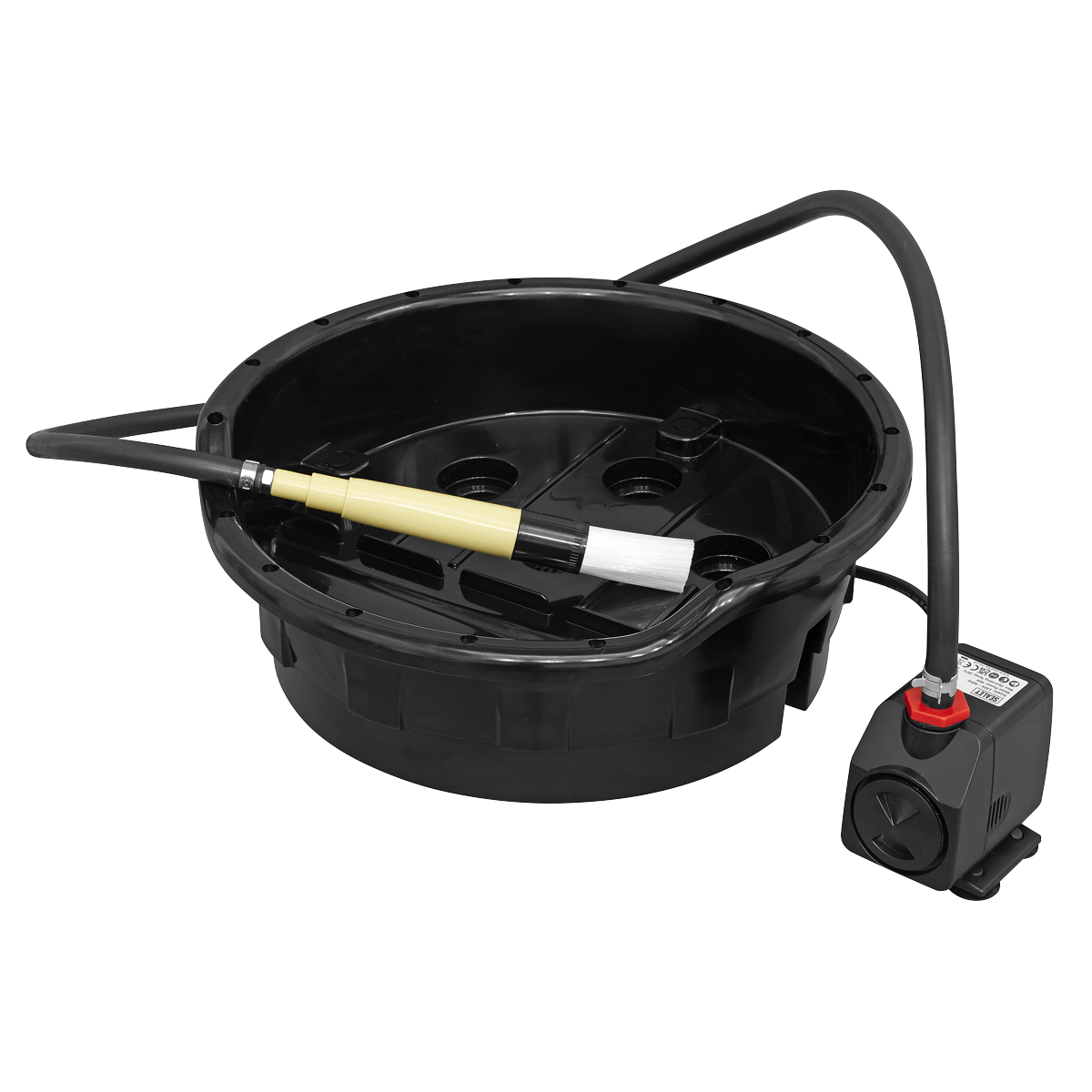 Sealey Portable Parts Washer Bucket With Brush Lightweight Workshop 14L SM220