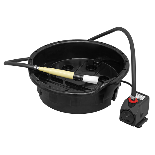 Sealey Portable Parts Washer Bucket With Brush Lightweight Workshop 14L SM220