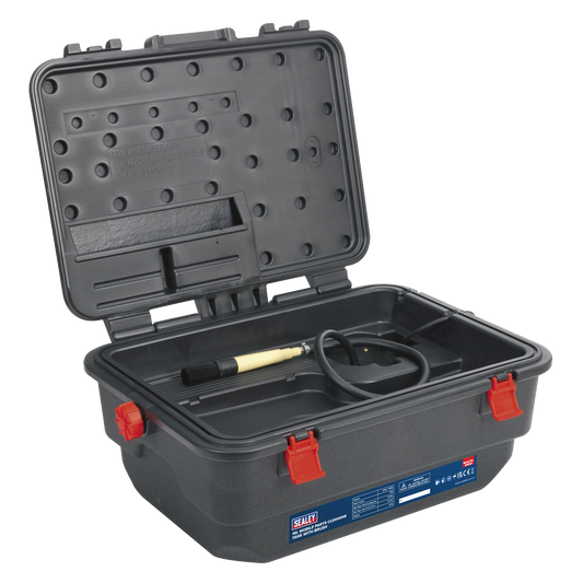 Sealey 16L Mobile Parts Cleaning Tank With Brush Lightweight and Mobile SM222