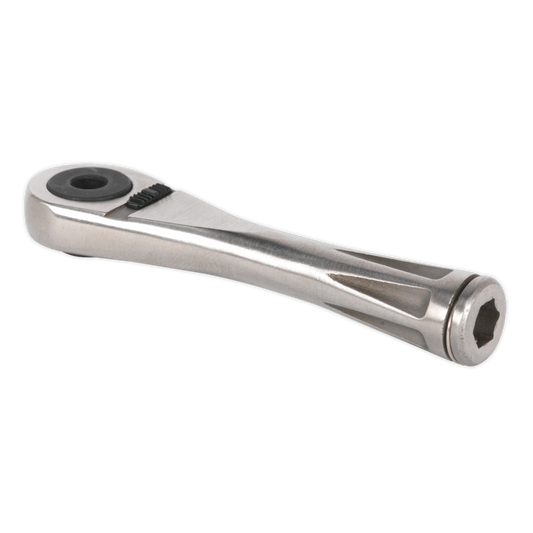 Sealey Bit Driver Ratchet Micro 1/4" Hex Stainless Steel Hand Tool 85mm AK6962