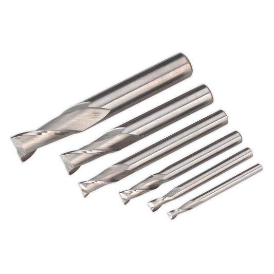 Sealey HSS End Mill Set For SM2503 Drilling Machine MT2 Ø3-10mm SM2503EMSET